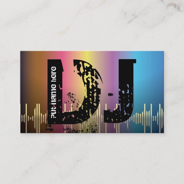 DJ Disk jockey-affärskort Visitkort (Framsida)