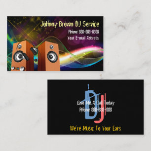 DJ Disk Jockey-Affärskort Visitkort