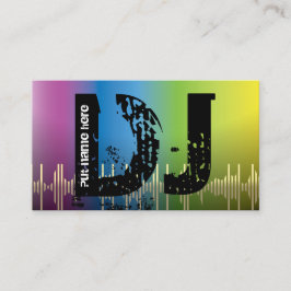 DJ Disk jockey-affärskort Visitkort