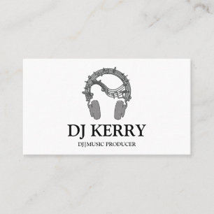 DJ Disk Jockey Electronic Affärskort Visitkort