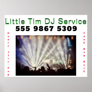 DJ Disk Jockey Electronic Bröllop Photo Template Poster