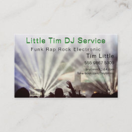 DJ Disk Jockey Electronic Bröllop Photo Template Visitkort