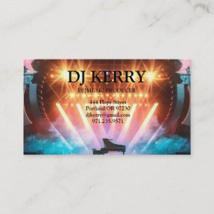 DJ Disk Jockey Electronic Visitkort