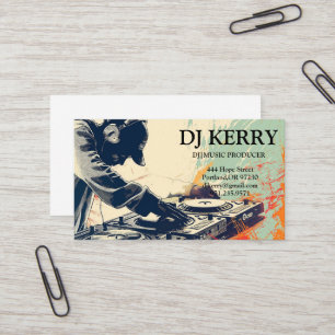 DJ Disk Jockey Electronic Visitkort