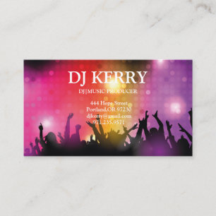 DJ Disk Jockey Electronic Visitkort