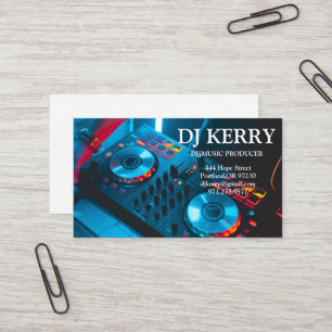 DJ Disk Jockey Electronic Visitkort