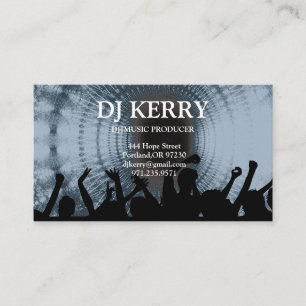 DJ Disk Jockey Electronic Visitkort