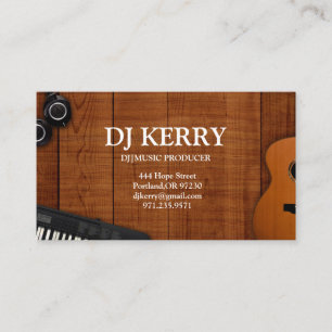 DJ Disk Jockey Electronic Visitkort