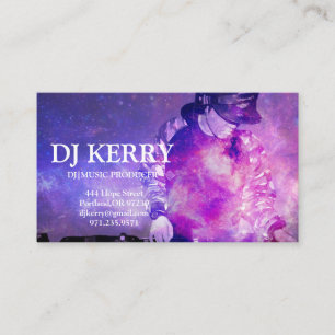 DJ Disk Jockey Elektronisk Visitkort