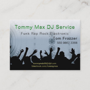 DJ Disk Jockey Funk Rap Sten Photo Template Visitkort