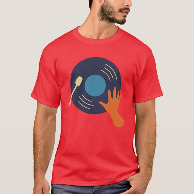 DJ Disk Jockey T Shirt (Framsida)