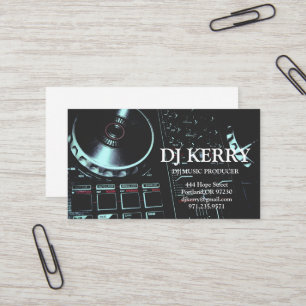 DJ Diskjockey Elektronisk Visitkort