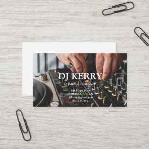 DJ Diskjockey Elektronisk Visitkort
