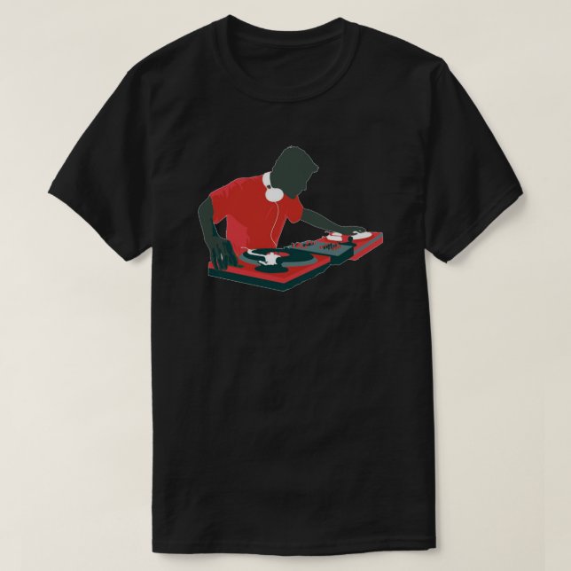 Dj-diskjockeyT-tröja T-shirt (Design framsida)