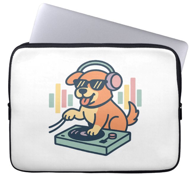 DJ Dog Laptop Fodral (Framsidan)