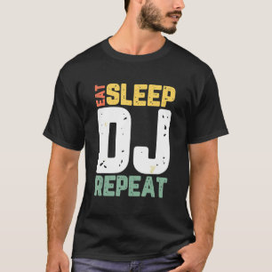 Dj - Eat Ssov Dj Disk Jockey Funny Deejay Vinta T Shirt