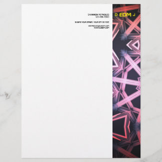 DJ EDM Letterhead Brevhuvud