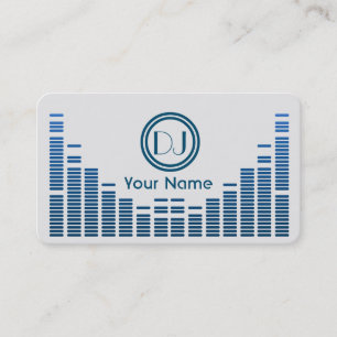 Dj equalizer-musik spelar blå skuggning visitkort
