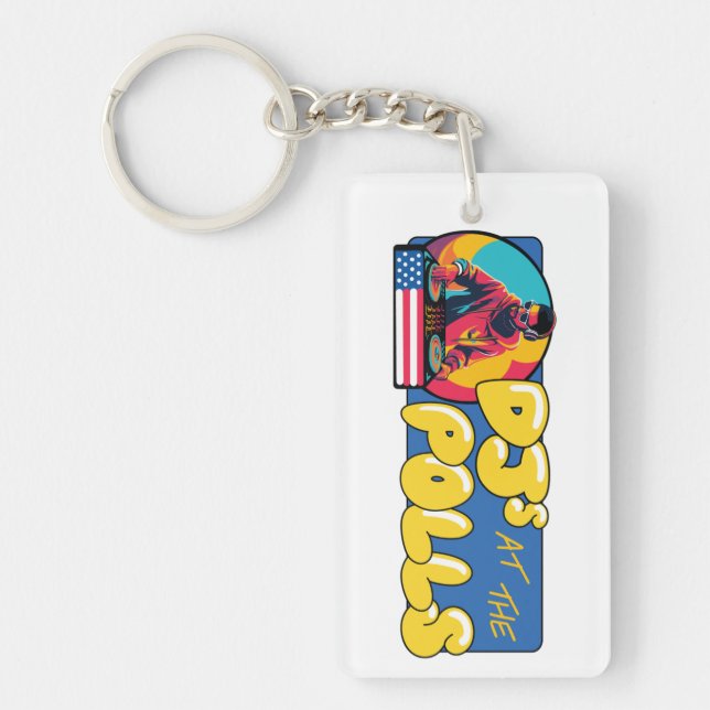 DJ:er i Polls Keychain Nyckelring (Framsidan)