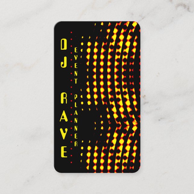 DJ Event Planner, Affärskort Visitkort (Framsida)