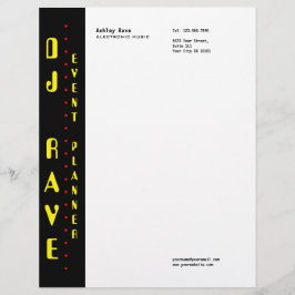 DJ Event Planner Letterhead Brevhuvud