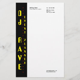 DJ Event Planner Stationery Brevpapper
