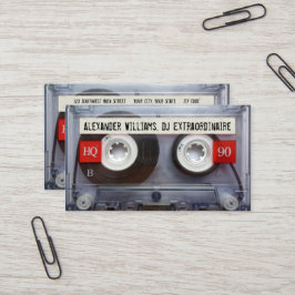 DJ Extraordinaire-kassettband med QR-kod Visitkort