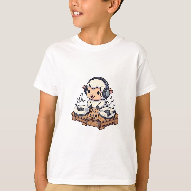DJ Får Musiker Barn T Shirt (Framsida)