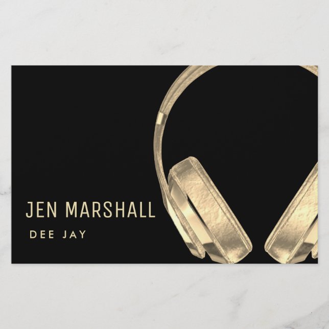 DJ faux guld-effektmusik Flygblad (Framsidan)