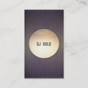 DJ Faux Guld Löv Circle Wood Music Visitkort