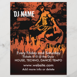 DJ Fiery-konsert Music Flyer
