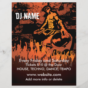 DJ Fiery-konsert Music Flyer
