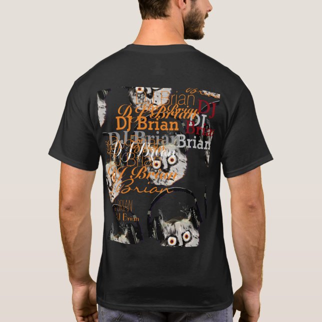 DJ för coola och snyggt Tee (Baksida)