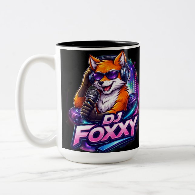 DJ FOXXY 2 Two-Tone COFFEE MUG Två-Tonad Mugg (Vänster)