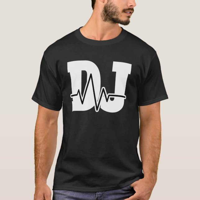 Dj Frequency Techno House Musik EDM Rave DJ Disc J T Shirt (Framsida)