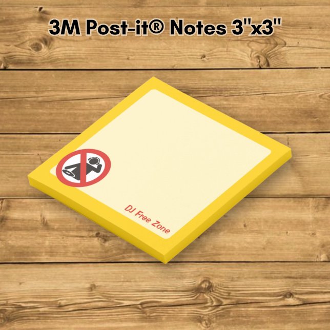 DJ-fri zon Post-it Block (Skapare uppladdad)