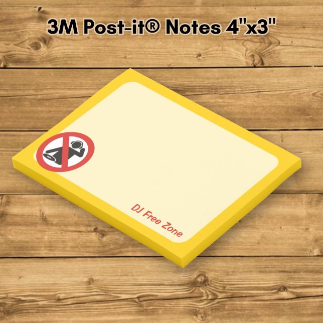 DJ-fri zon Post-it Block (Skapare uppladdad)