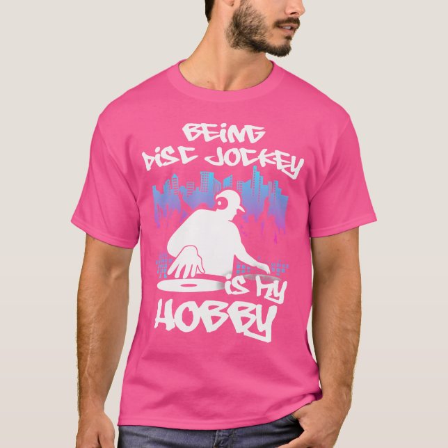 Dj-gåvor för skifferjockey Electro Klubb Beats Syn T Shirt (Framsida)