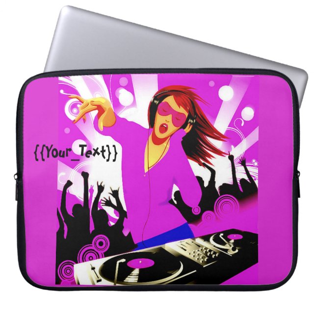 DJ Girl Laptop Fodral (Framsidan)