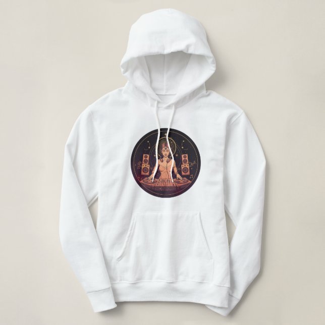 DJ Goddess Cosmic Beats Hoodie 🎧 🌌 T Shirt (Design framsida)