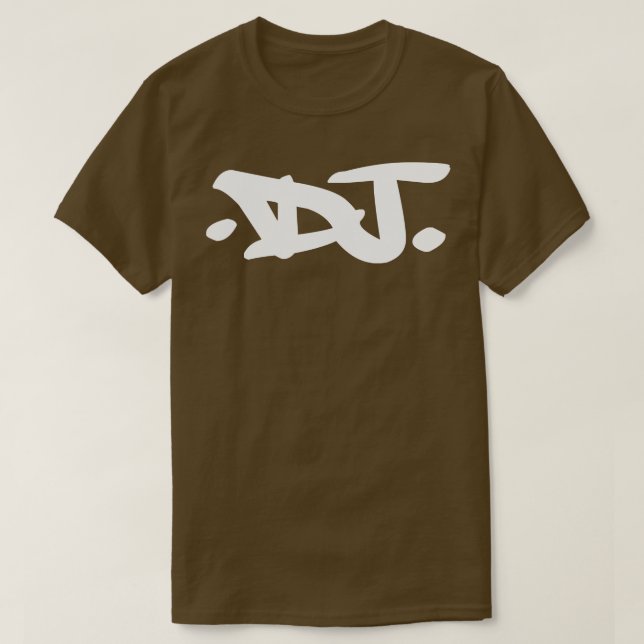 DJ Graffiti White Lettering T Shirt (Design framsida)