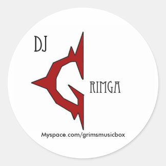 Dj Grimga Logotyp Stickers Runt Klistermärke
