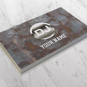 DJ Grunge Metall Monogram Coola Visitkort