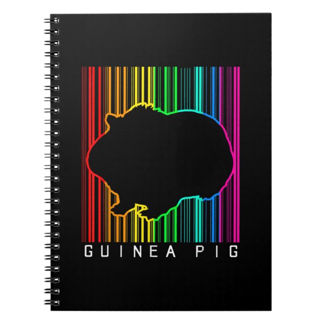 DJ Guinea Gris Techno Edm Animal Rave Star Rainbow Anteckningsbok (Framsidan)
