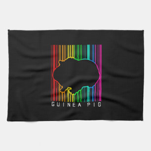DJ Guinea Gris Techno Edm Animal Rave Star Rainbow Kökshandduk