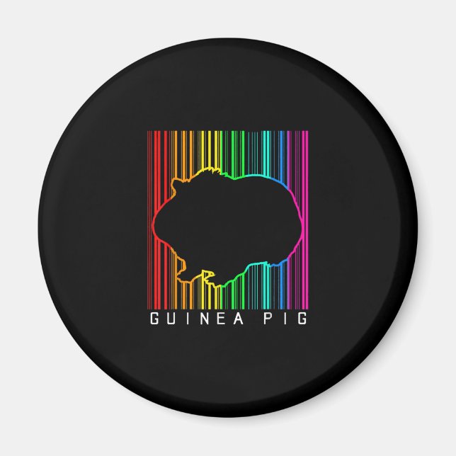 DJ Guinea Gris Techno Edm Animal Rave Star Rainbow Magnet (Framsidan)