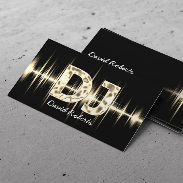 DJ Guld Ljud Vinkarare Professionell  Deejay Music Visitkort (Skapare uppladdad)