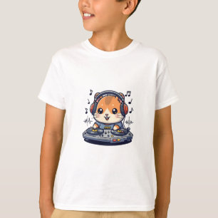 DJ Hamster Mixar Musik Beats Barn T Shirt