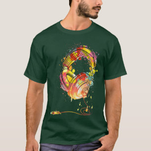DJ Headphone Music Ljud T Shirt