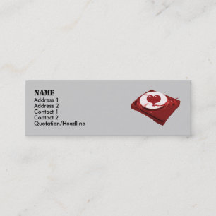 DJ Heart Turntable Profile Cards Mini Visitkort